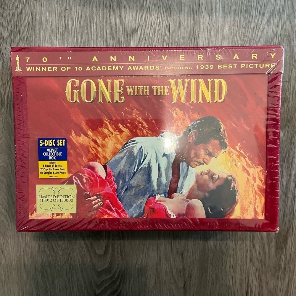 Gone with the Wind 70th Anniversary 5-Disc Set! 
Plastic wrap a bit ripped